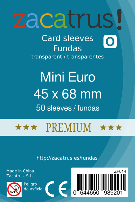 Fundas Zacatrus Mini Euro Premium (45mm x 68mm) (50 uds)