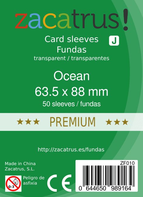 Fundas Zacatrus Ocean premium (standard: 63.5 mm X 88 mm) (55 uds)