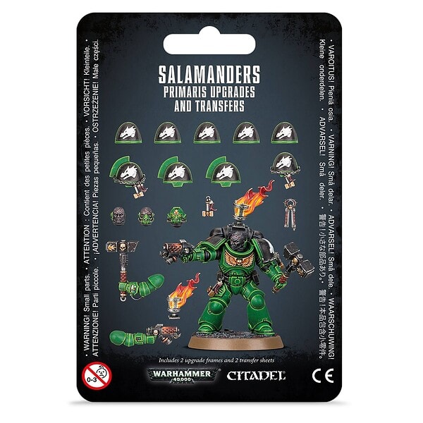 Mejoras y calcomanías de Salamanders Primaris
