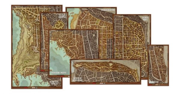 Set de mapas de los distritos de Waterdeep