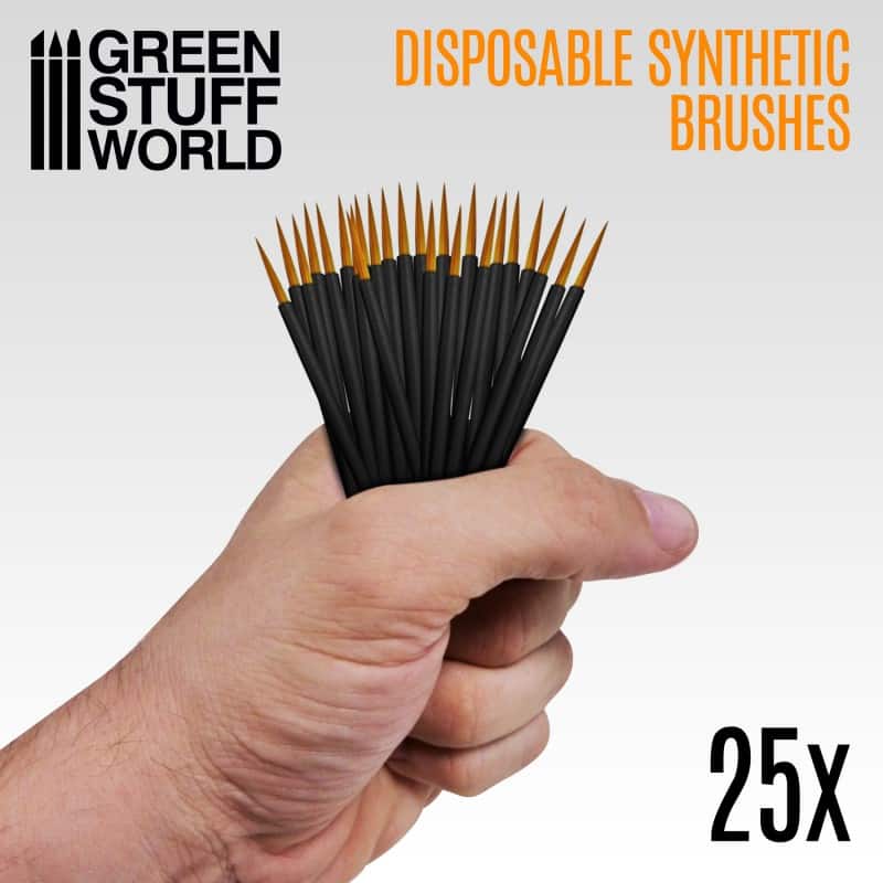 25x Pinceles Sinteticos Desechables