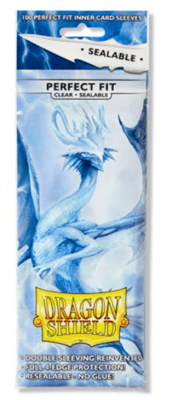 30116_0 DRAGON SHIELD STANDARD PERFECT FIT SEALABLE SLEEVES - CLEAR (100 SLEEVES)