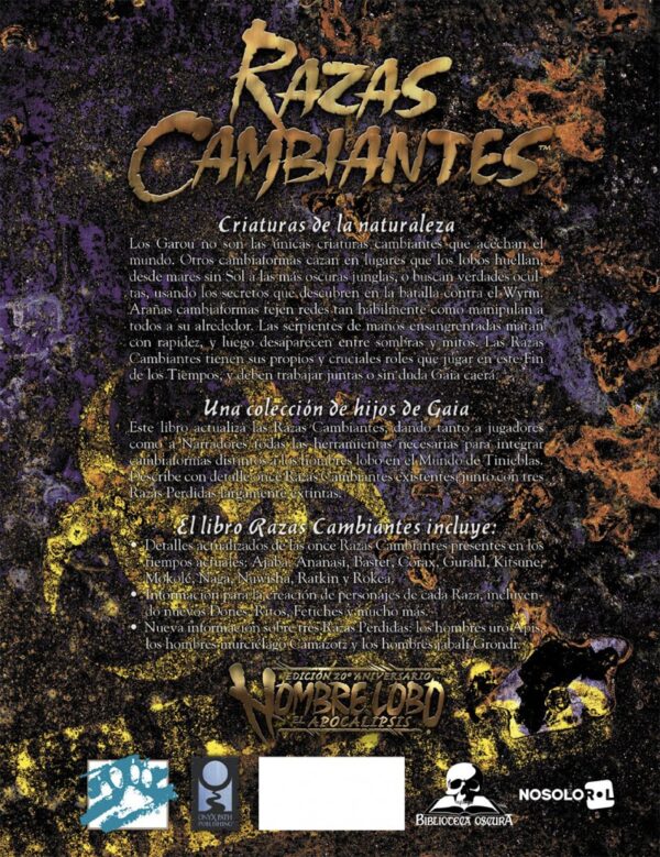 Razas Cambiantes tapa Razas Cambiantes texto